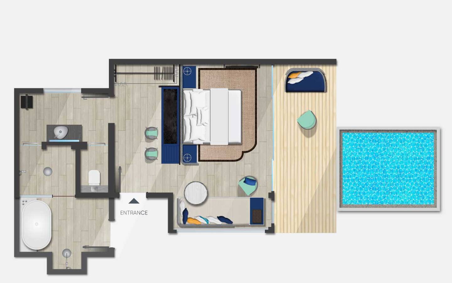 Avani Beach Pool Villa, Grundriss