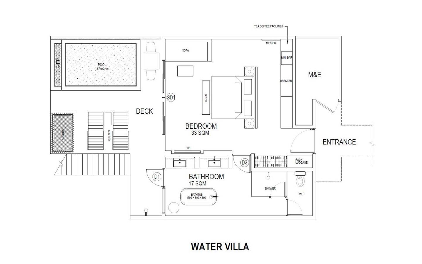 Sunset Water Villa with Pool