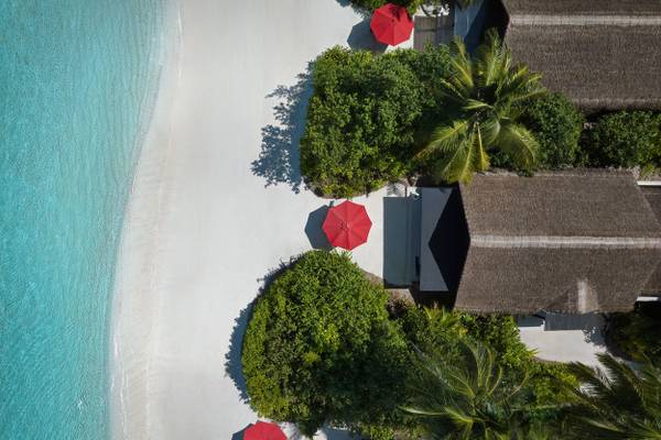 Niyama Private Islands - Deluxe Beach Villa Beach Front Aerial