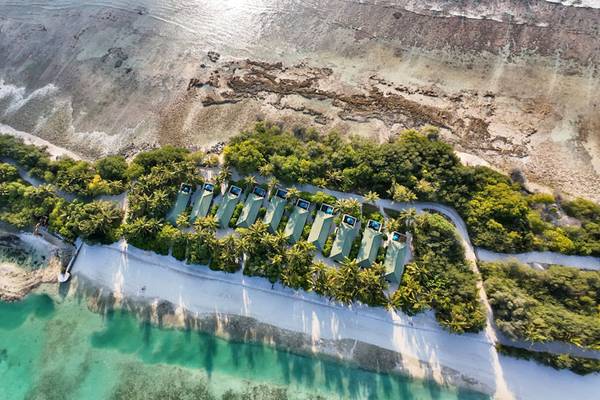 Canareef Resort Drohnenaufnahme Premium Beach Villas