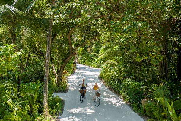 Niyama Private Islands - Cycling along the Greenery