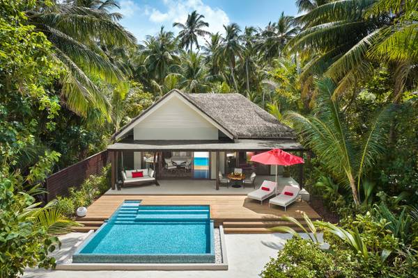 Niyama Private Islands - Deluxe Family Beach Pool Villas Beach Front - Aerial