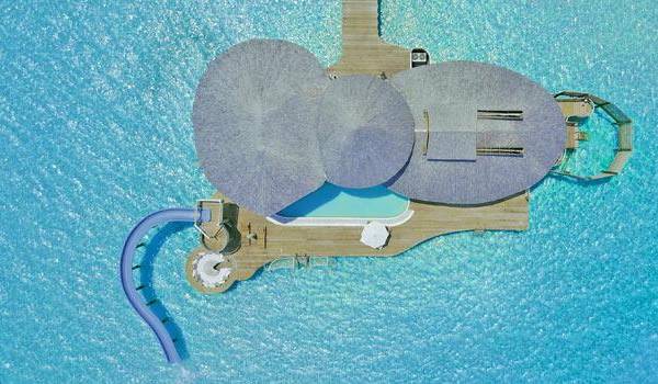 Luftaufnahme, 3 Bedroom Water Retreat with Slide, Soneva Jani