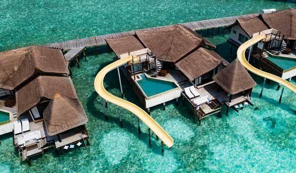 Aerial, Ocean Pool Suite with Slide, OZEN Reserve Bolifushi