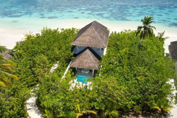 Sun Siyam Iru Veli, Malediven, Grand Beach Suite, Beach Residence with Pool, Sicht von oben