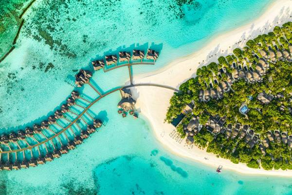 Sun Siyam Iru Fushi, Malediven, Luftbild Insel