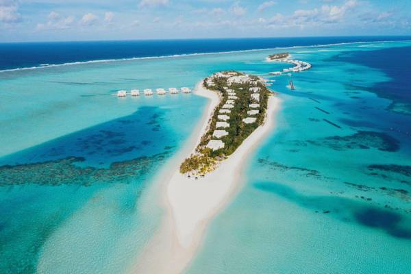RIU Atoll, Malediven, Slider, Luftaufnahme Insel