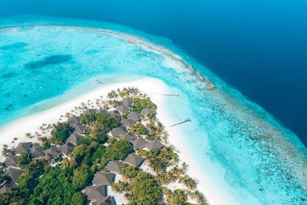 Adaaran Select Meedhupparu, Insel, Drohnenaufnahme
